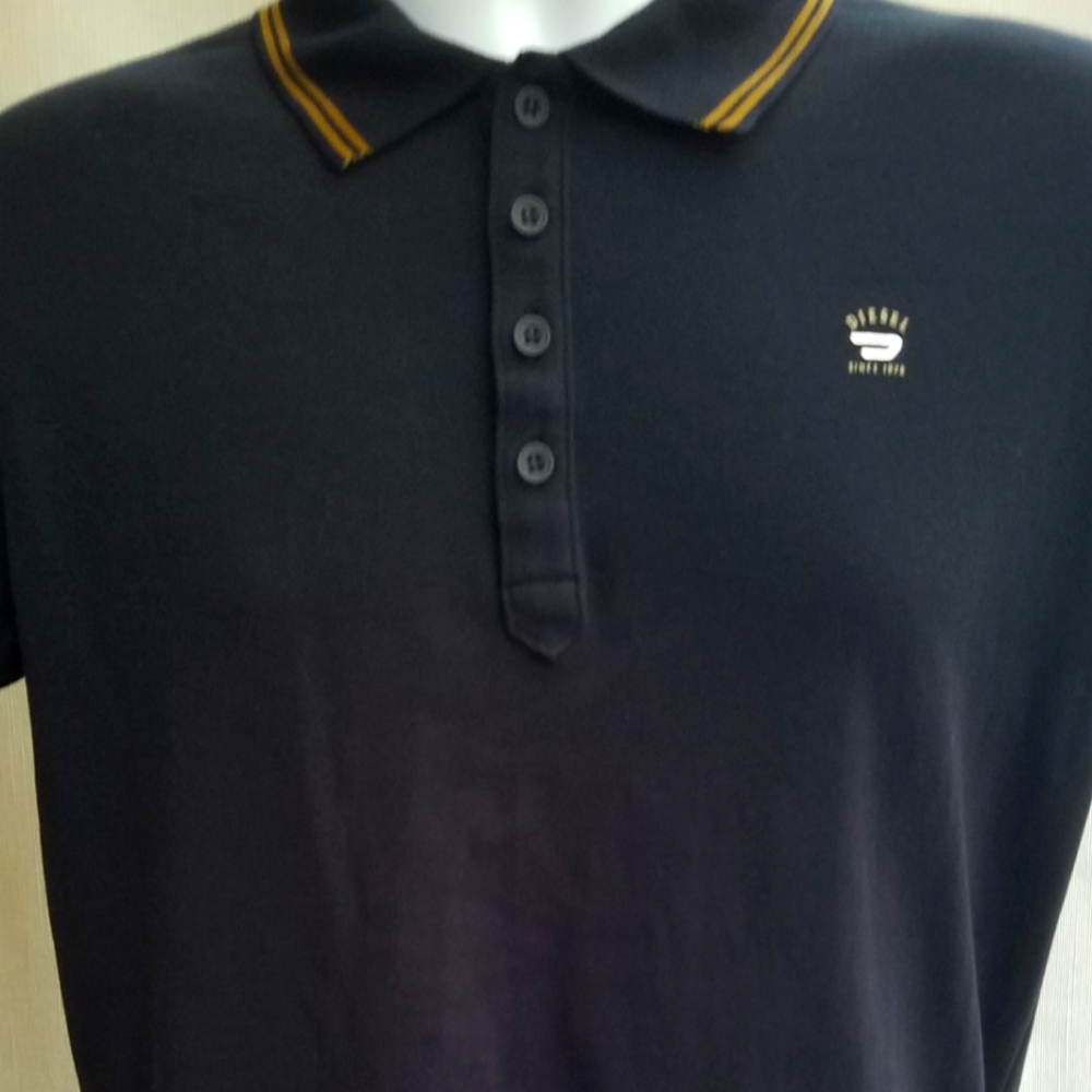 Men's "Diesel" Black Polo Shirt